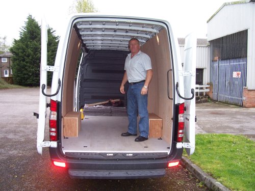 man and couriers van near Kendal Cumbria